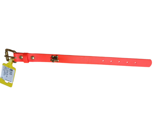 Schweißhalsungen Biothane genietet 25 mm 40cm orange