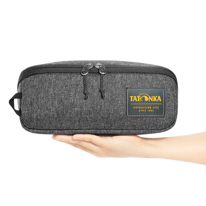 Square Zip Pouch M Black Kulturbeutel