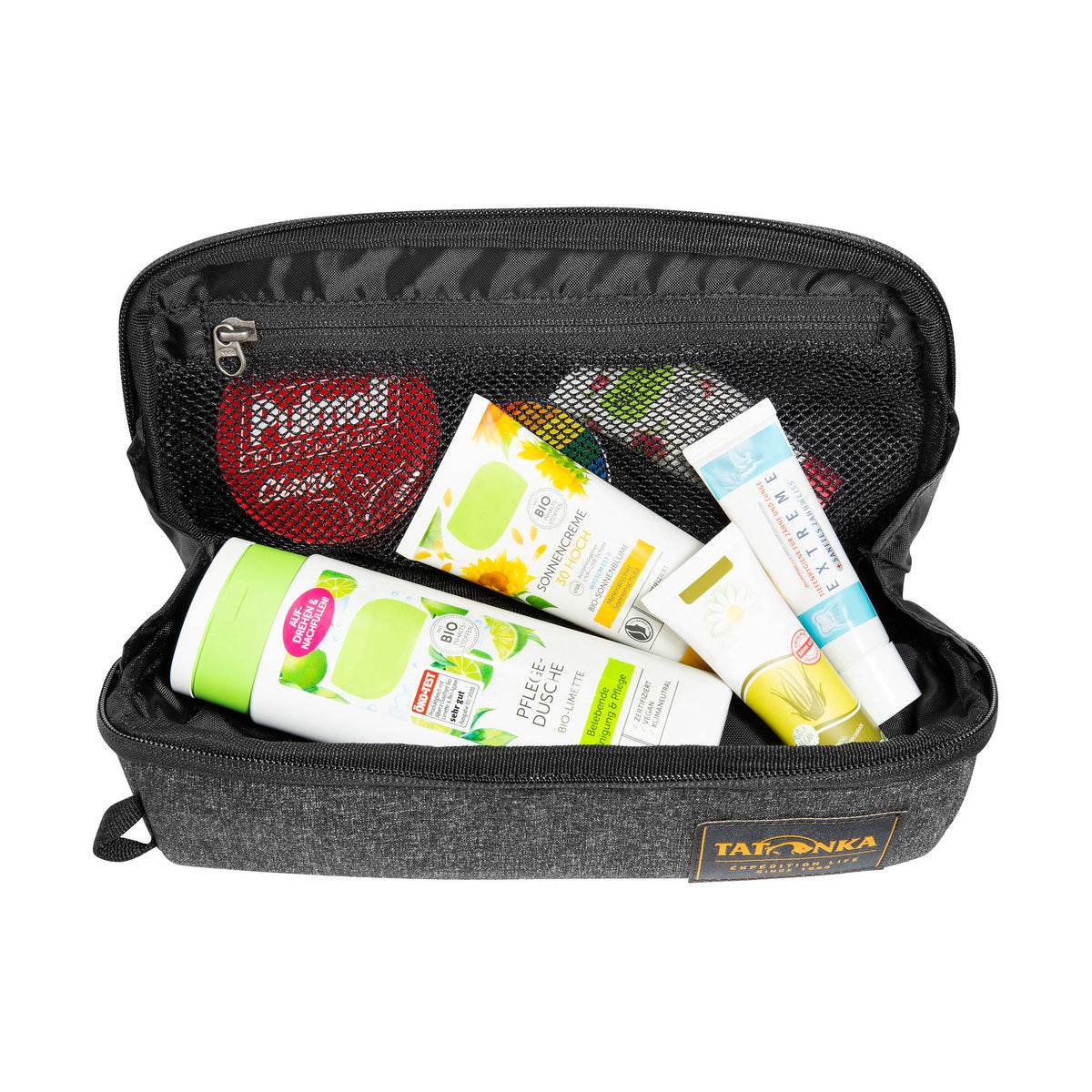 Square Zip Pouch M Black Kulturbeutel