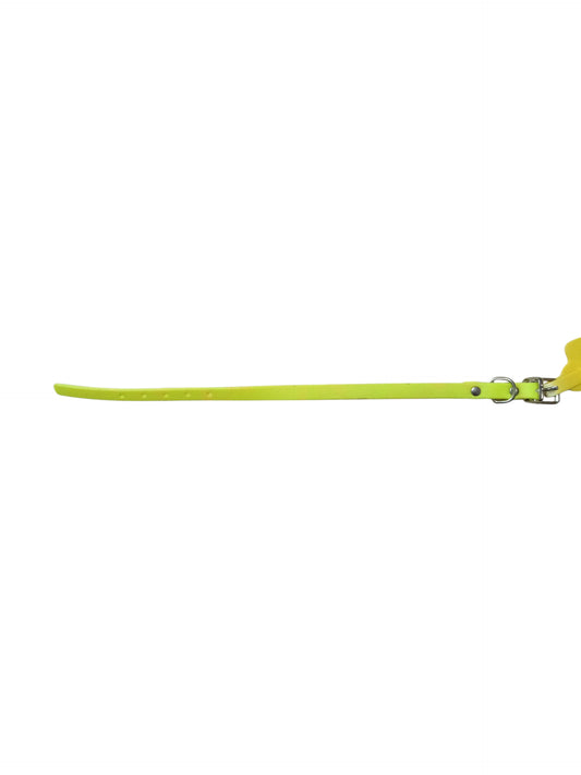Halsband Biothane genietet 30cm 9 mm neon-gelb